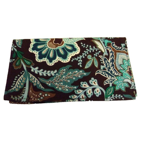 Vera Bradley Retired JAVA BLUE Checkbook Cover 6.75" X 3.75" - Picture 1 of 3